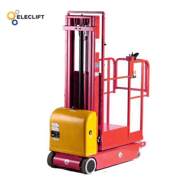 Electric Order Picker With Solid Tires 90 Fpm Lower Speed And 8-10 Hours Working Time