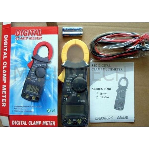 Mini Professional Digital AC DC Clamp Multimeter Meter DT3266L