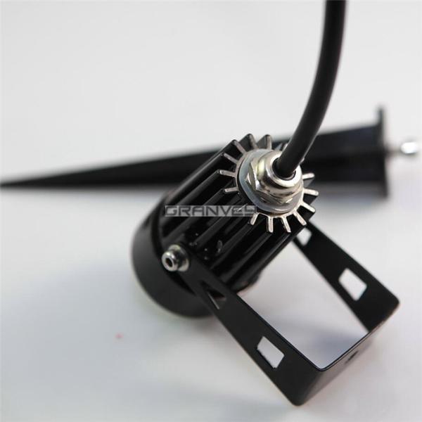 3W High Brightness Solar LED Garden Lights Black Aluminum IP65 Outdoor Flat Shape