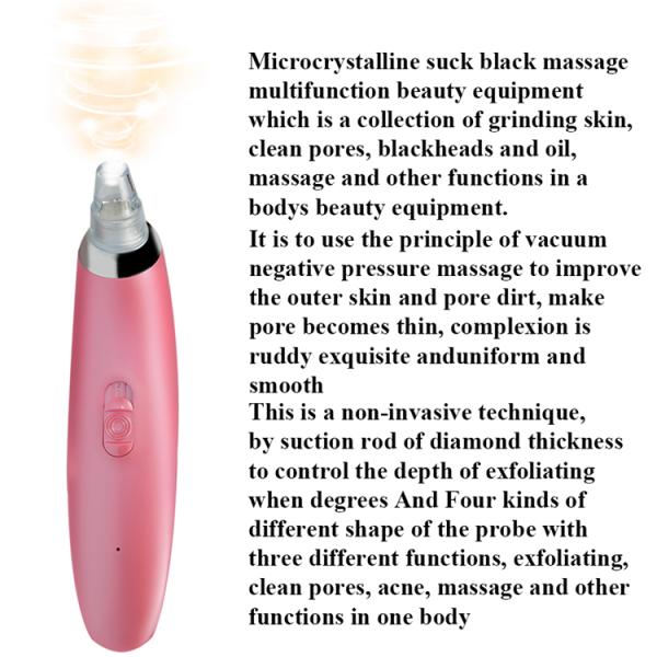 DC 5V Electric Pore Cleanser Blackhead & Acne Remover Rechargeable 2600MAH Battery