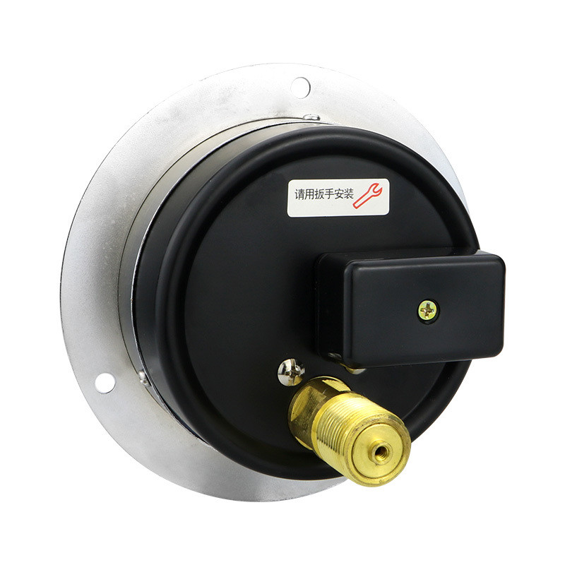 CE Approved Copper Joint Axial Flange Magnetic Pressure Gauge for Electricity Contact