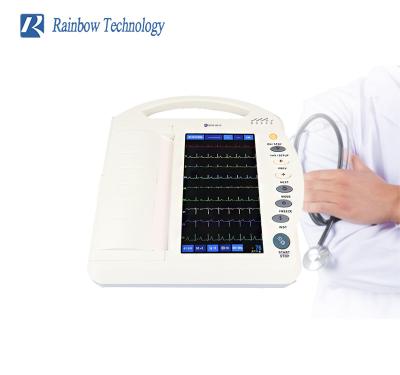 Medical 10.1 Inch Electronic ECG Machine Light Weight Touch Screen