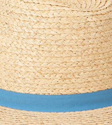 natural braided raffia Continental fedora