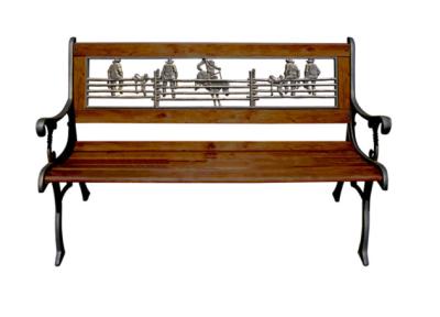 Cast Ornamental Iron Parts Outdoor Garden Furniture Antique Wooden Park Bench