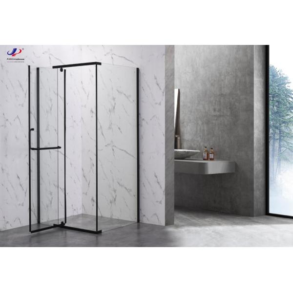 6mm Tempered Glass With Modern Black Alum Shower Enclosure Sleek Durable