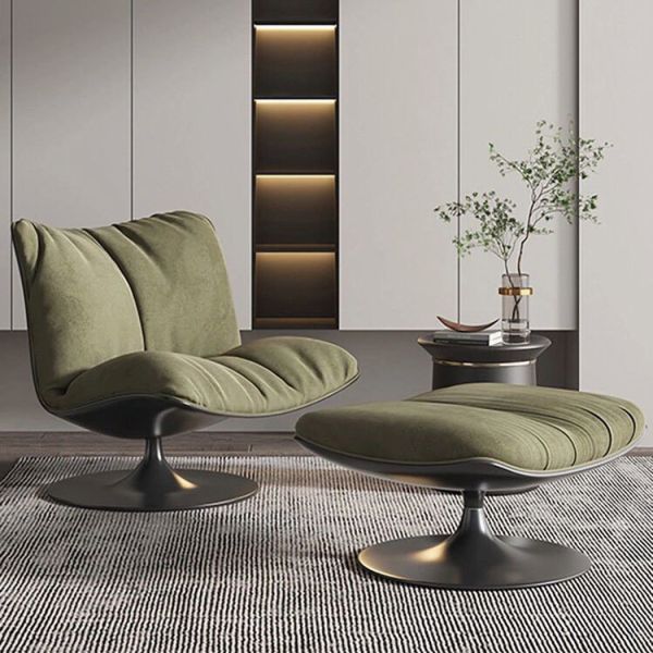 Mail Packing Leather Minimalist Rotatable Single Sofa Chair Casual Creative Designer Living Room Contemporary Seating