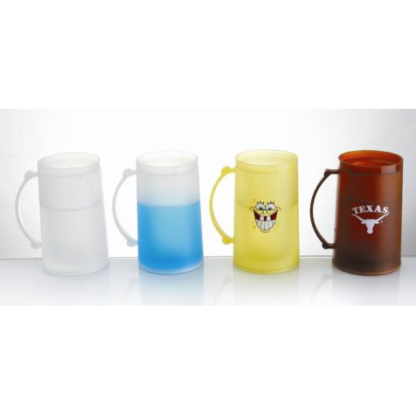 Plastic Tumbler Cup with gel,with straw