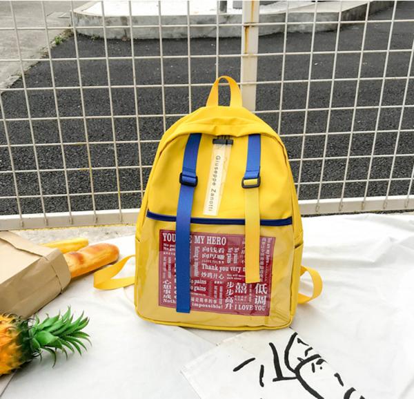 Nylon cloth shoulder bag 2018 new tide Korean fashion letter backpack UL ZZANG original old style travel bag