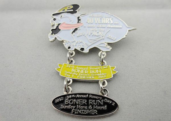 Boner Run Lapel Pin, Soft Enamel Pin with Nickel Plating, Butterfly Clutch for Collectible, Commemorative