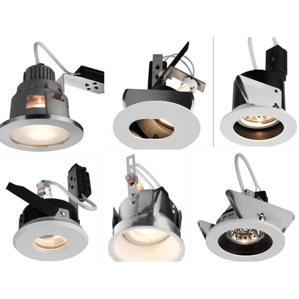 Round White Aluminum MR16 Cut out 72MM Halogen Dimmable Led Downlights Kitchen IP54 Max 50W