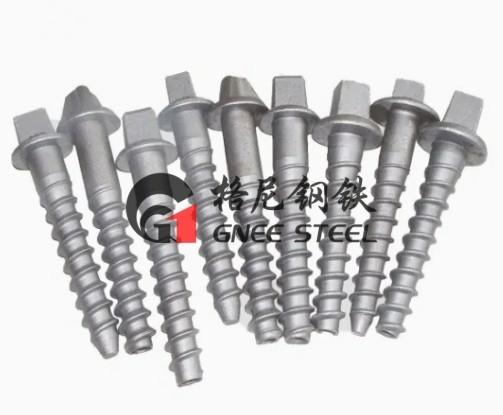 High Grade Material DHS35 Railway Screw Spike Zinc HDG Black Oxide Options