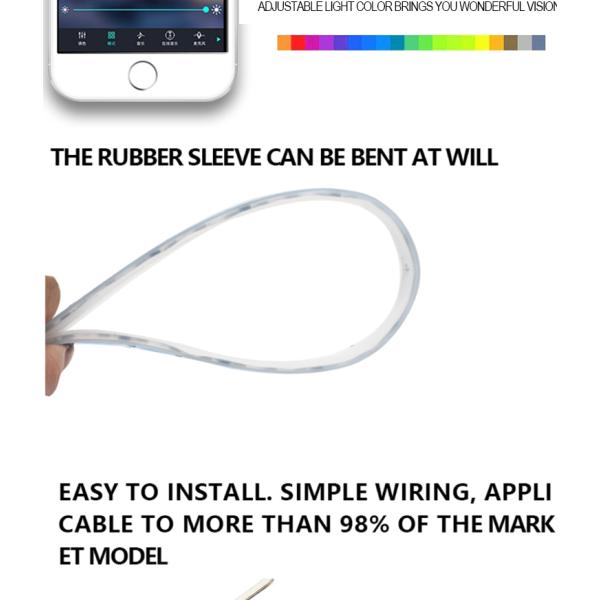 Waterproof 5050 Car Headlight Led Tube Strip / Led Tail Lights Strips  45cm 60cm