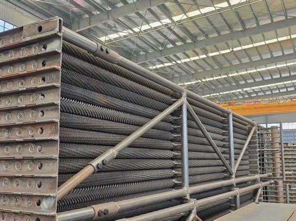 Power Plant Economizer With Spiral Fin Tube Reduced Wear Improved Soot Blowing