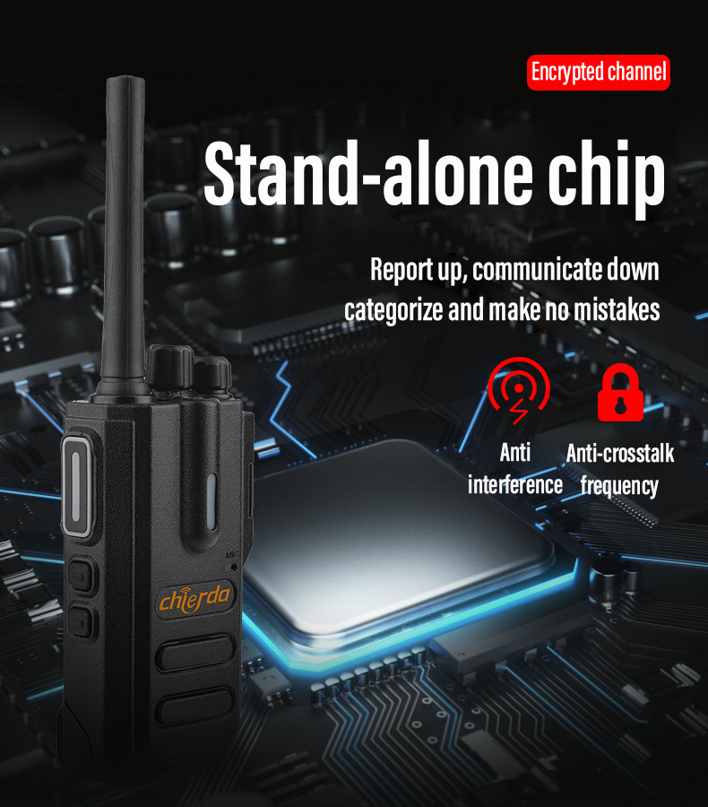 Chierda CD-106 Special Subaudio Frequency Hopping Strong Penetration Anti-magnetic Horn Anti-interference Walkie Talkie Two Way Radio