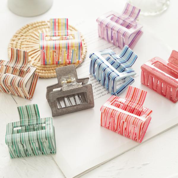 Color acrylic square grab hair clip accessories women's clip headgear factory direct wholesale OEM logo