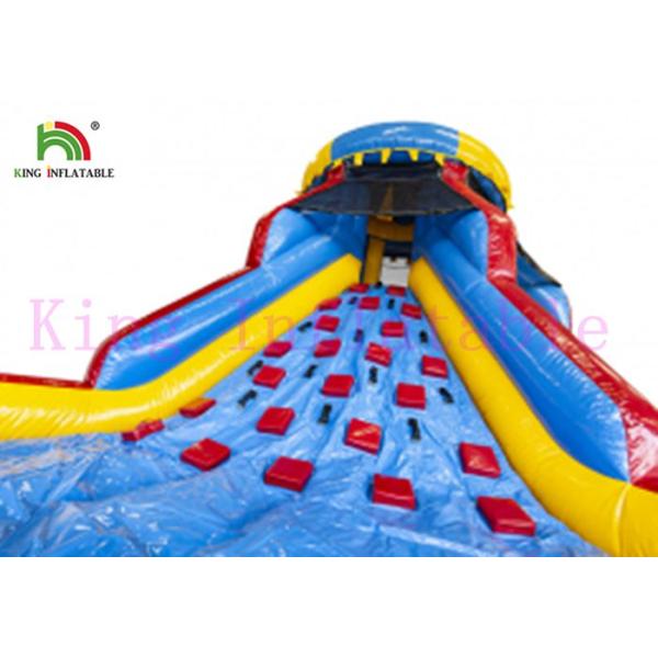 Do carrossel colorido da explosão do PVC corrediça seca da torre da corrediça com a parede de escalada para crianças