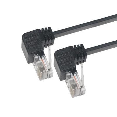 Cat5e/Cat6/Cat7/Cat8 Cabo LAN de Alta Velocidade RJ45 90 graus 1-10m