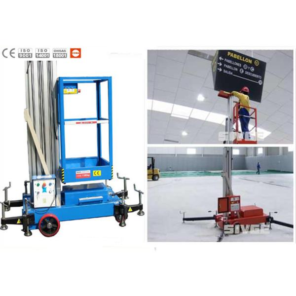 630 * 650mm Platform One Man Lift 6 Meter Platform Height For Aerial Work