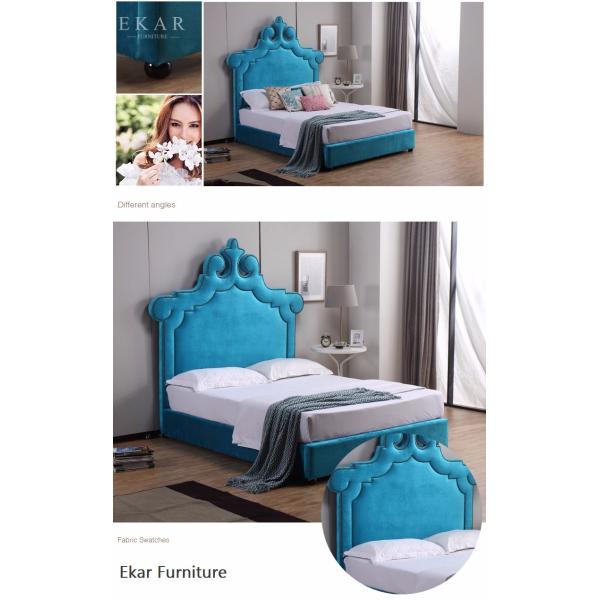 Wooden Bed Models Blue Upholstered Headboard Royal King Size Bed