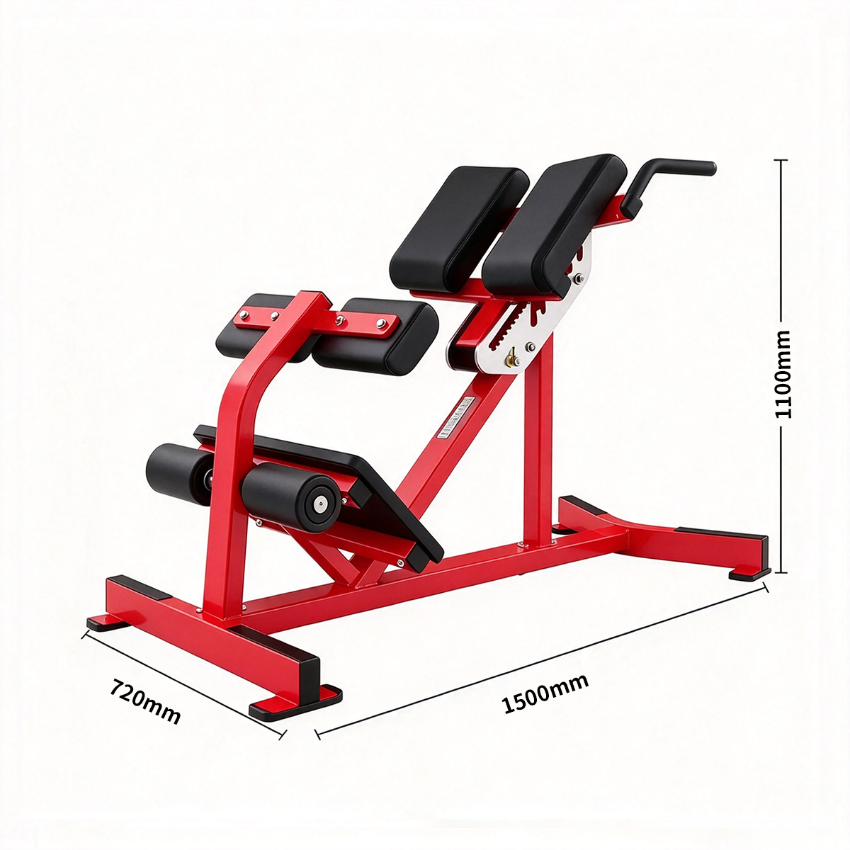 Roman Chair Back Extension Steel Bench for Lower Back Core Training and Commercial Gyms