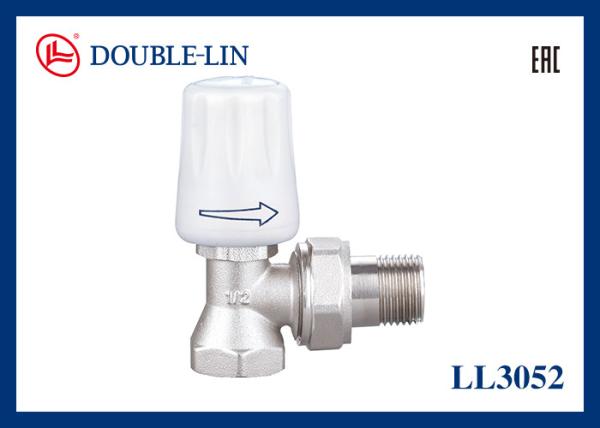 Angle Radiator Valve 1/2 3/4 Size BS2779 Thread from 32℉ to 248 ℉ Working Temperature