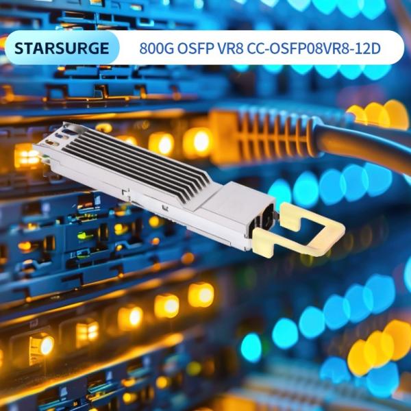 800G VR8 Multimode Hot-Plug Transceiver for InfiniBand NDR Fiber Optic Equipment and Performance Temperature 0°C to 70°C