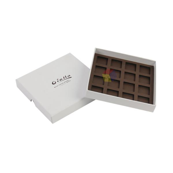 Manufacturer Customized Logo Food Gift Packaging White Chocolate Box Design With Paper Tray