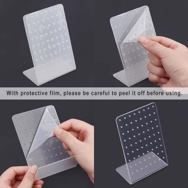 Lucite Acrylic Earring Holder Stand Clear Retail Super 72 Hole  Jewelry Torage