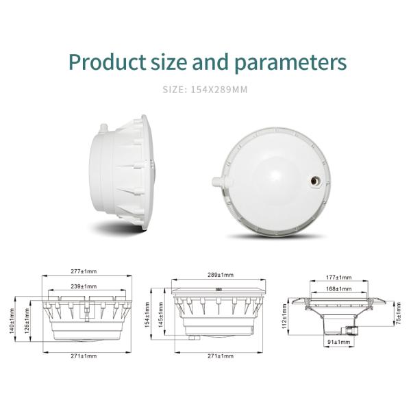 White Swimming Pool Light Housing , Pool Light Niche Cover ABS Plastic Body