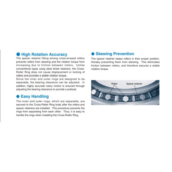 THK RE-15025-CS, Cross-Roller Ring Series Compact, Highly Rigid Swivel Bearings Achieving a Superb Rotation Accuracy
