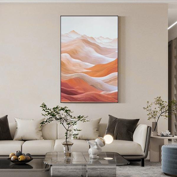 Decoración del hogar pintura en lienzo pintura al óleo media paisaje moderno 3D tridimensional
