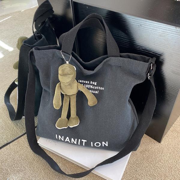 MEN'S AND WOMEN'S CROSSBODY BAG WASHED CANVAS THICKENED HANDBAG LARGE CAPACITY TREND URBAN ART STUDENT BAG