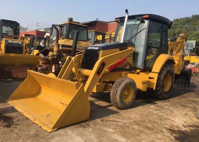 Capacidade de trabalho alta usada amarela do carregador do Backhoe do gato 420f/do carregador boi do patim