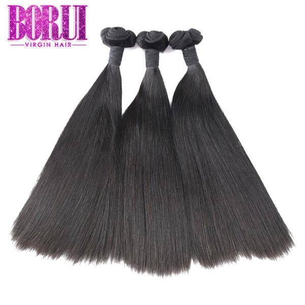 Trama natural tirada dobro reta de seda do cabelo da cor do nível superior do cabelo humano de Funmi