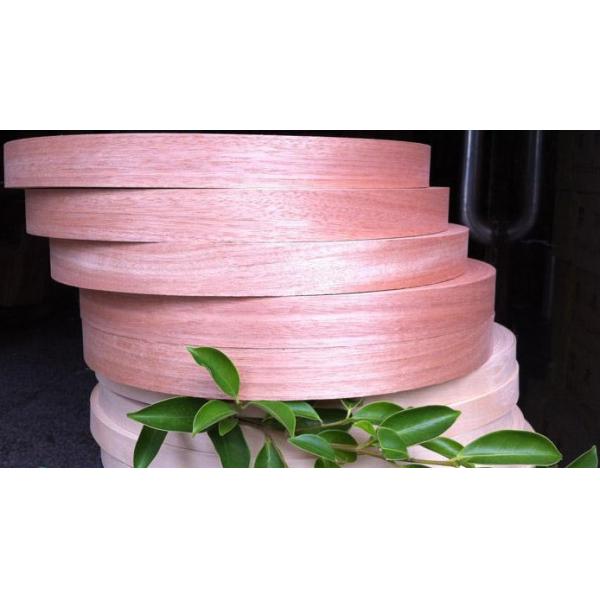 Fleece Backed Mahogany Wood Veneer Edgebanding, Edge Banding Veneer for Furniture Door and Veneer Panel