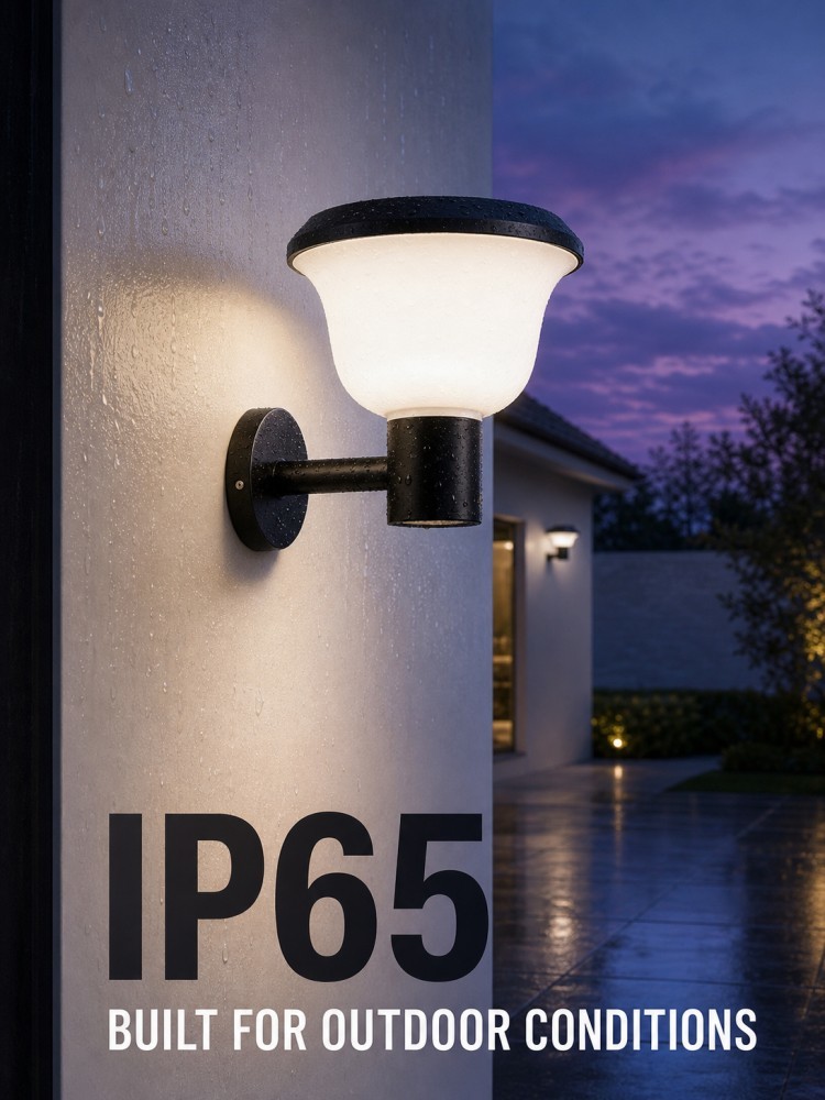 5W LED Solar Wall Sconce IP65 Waterproof for Villa Courtyard Garden Patio Porch Decor