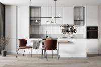 Armoire de cuisine en acier inoxydable pour maison de ville