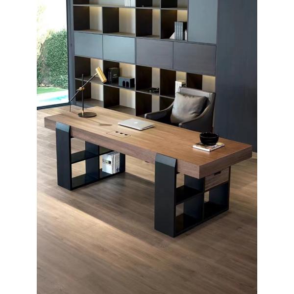 Khaki Rectangular Casual Office Desk For Hotel Room Apartment