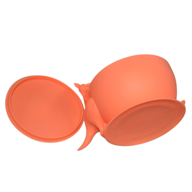 Baby Silicone Bowl Weaning Feeding Bibs Dining Tableware Set Food Container Toddler Spill-proof Bowl with Lid