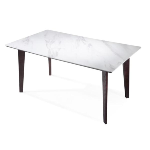 Modern Dining Room Set Sitting Chairs Stainless Steel Base Dining Table Sets