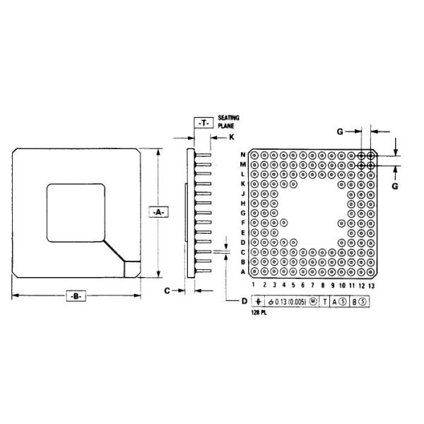 Integrated Circuit Chip ENHANCED 32-BIT MICROPROCESSOR  MC68030RC16B/25A MOTOROLA  PGA 