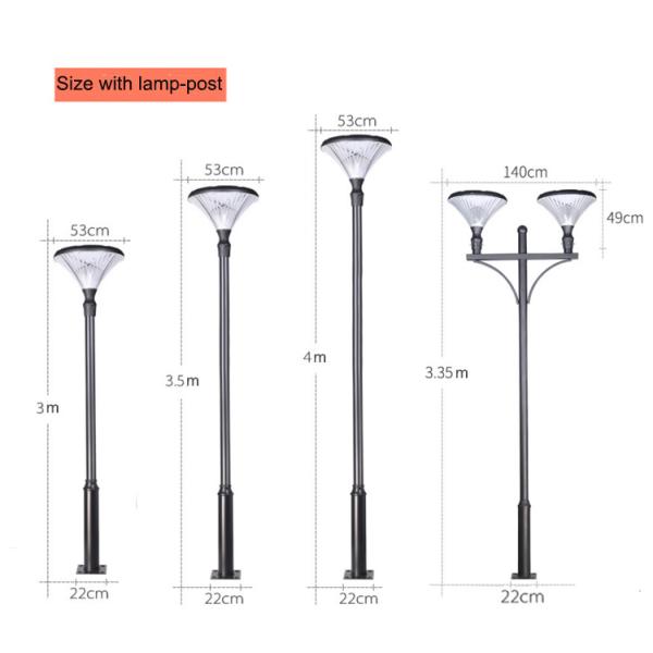 Outdoor Solar Street Lamp LED Home Yard Lamp Villa Lawn Lamp Waterproof With High Pole