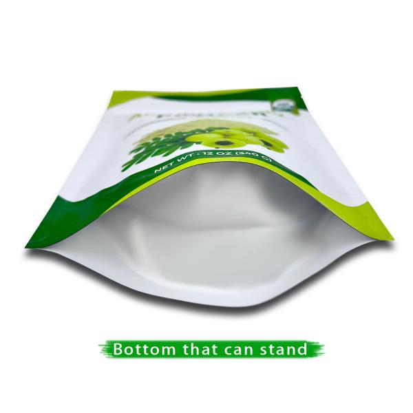 Custom Plastic Packaging Bags Stand Up Zipper Doypack For Organic Food Packaging