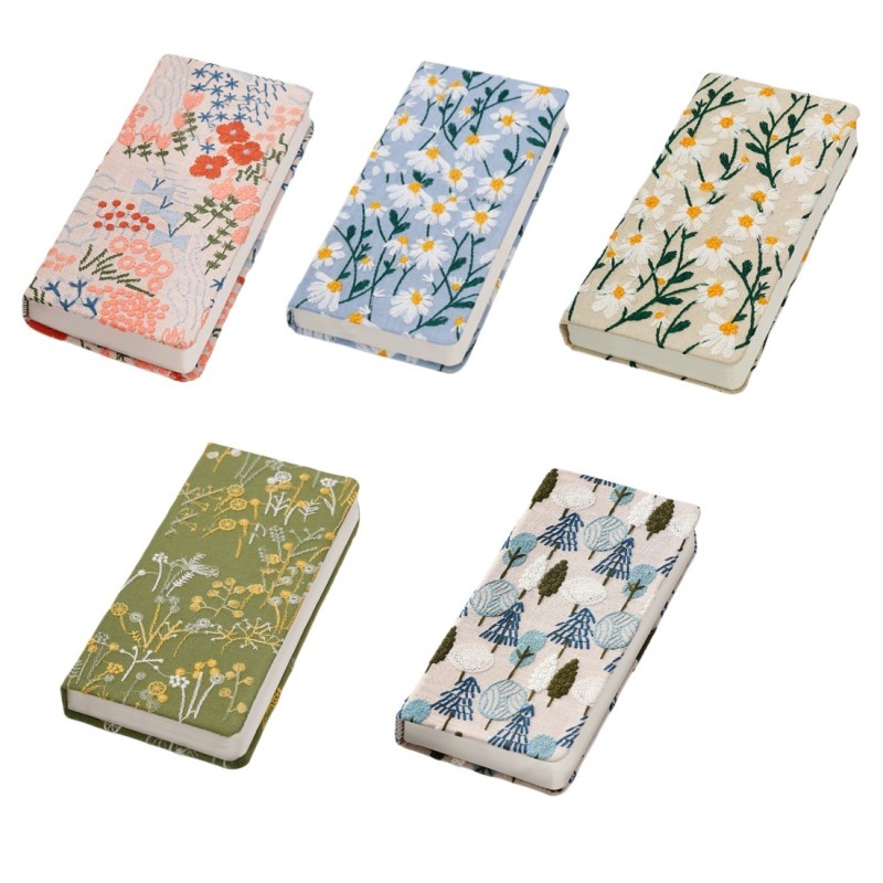 Vintage Linen Cover Embroidered Hardcover Special Notebooks Stationery A6 Gift Planners