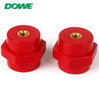 Baixa tensão M8 20mm do suporte sextavado vermelho do fio do isolador do apoio da barra