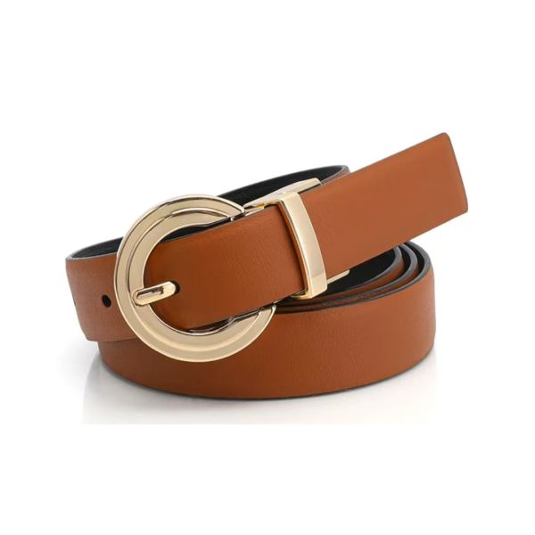 European & American Style，PU Leather Belt，Double Sided Belt，Alloy Buckle， For Men & Women