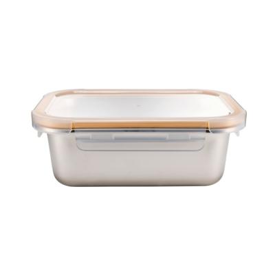 OEM/ODM Stainless Steel Food Storage Containers With PP Locking Lids