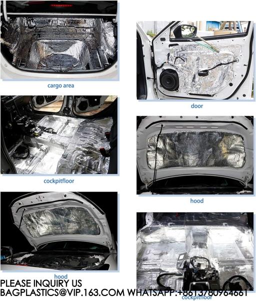 Car Heat Sound Deadening Insulation Mat, - 394 Mil 10.8 Sqft Automobile Sound Deadening & Heat Insulation Material