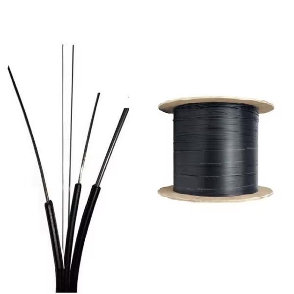 100N 200N 1-4 Core FTTH Drop Fiber Optic Cable G.657A1 Bend Insensitive LSZH Sheath