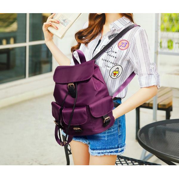 Summer new retro waterproof nylon backpack schoolbag shoulder bag female college wind